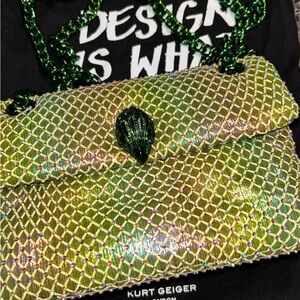 Kurt Geiger Mini Kensington Iridescent Green Bag